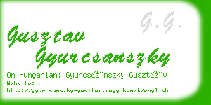 gusztav gyurcsanszky business card